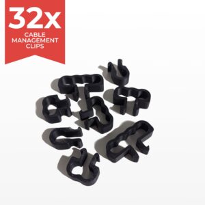 32x Aluminium Extrusion Cable Management Clips